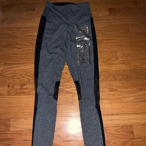Grey and Black PINK leggings